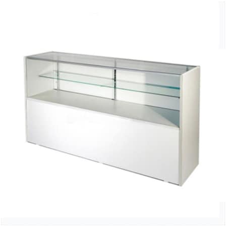 Amko 72 in. Half Vision Showcase, White SCH6W